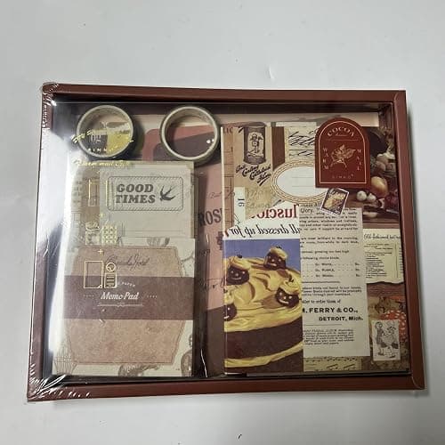 Draupnir Vintage Scrapbook Kit(346pcs), Bullet Junk Journal Kit with Journaling/Scrapbooking Supplies, Stationery, A6 Grid Notebook with Graph Ruled Pages, DIY Gift for Teen Girl Kid Women - Vintage thumbnail 8