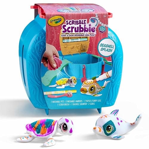 Crayola Scribble Scrubbie Pets, Ocean Animals Playset, Color & Wash Creative Toy, Gift for Kids, Age 3, 4, 5, 6 thumbnail 2