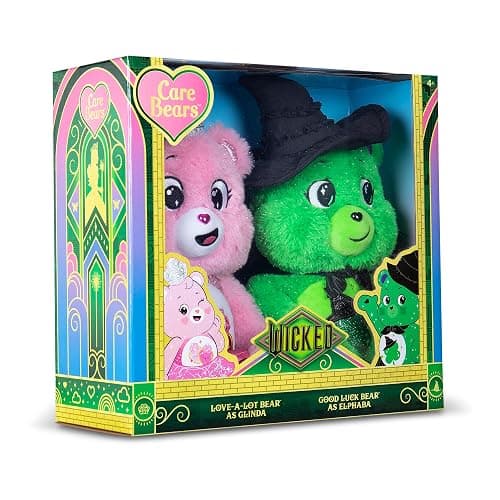 Care Bears - x Wicked 2-Pack - Love-a-Lot Bear as Glinda & Good Luck Bear as Elphaba thumbnail 6