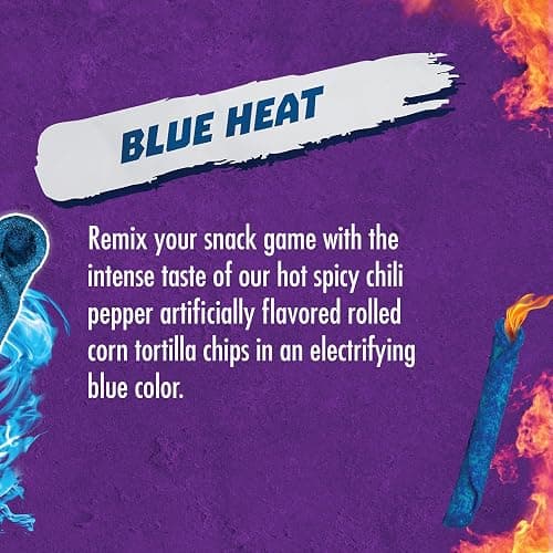 Takis Blue Heat Rolled Tortilla Chips, Hot Chili Pepper Artificially Flavored, 9.9 Ounce Bag thumbnail 6