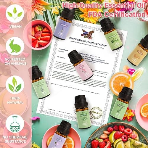 Aromatherapy Essential Oils Set, Pure Essential Oils for Diffusers for Home Care, Skin, Candle Making 8pcs -Peppermint, Lavender, Eucalyptus, Tea Tree, Rose, Rosemary, Clove, Orange 10 ML thumbnail 3
