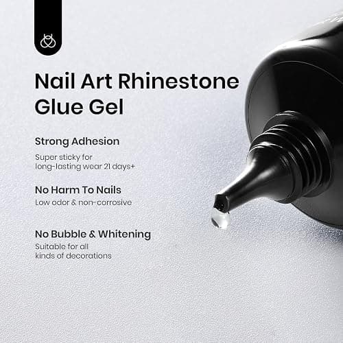 Beetles Rhinestone Glue for Nails, Gel Nail Glue for Nail Charms Decoration Super Strong Bling Gem for Nail Art Jewels Crystals Beads Diamonds 3D Beauty Gift - 2-35ML Nail Rhinestone Glue thumbnail 3