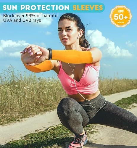 HiRui Arm Compression Sleeves for Men Women Youth, UV Protection 20-30mmHG Support Tattoo Cover, Breathable Moisture-Wicking thumbnail 4