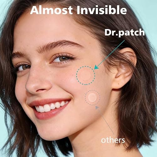 Dr.patch 600 Counts Pimple Patches - Hydrocolloid Acne Patches for face, Pimple Stickers for Covering Zits and Blemishes, Gentle for All Skin Types(4 Size) thumbnail 4