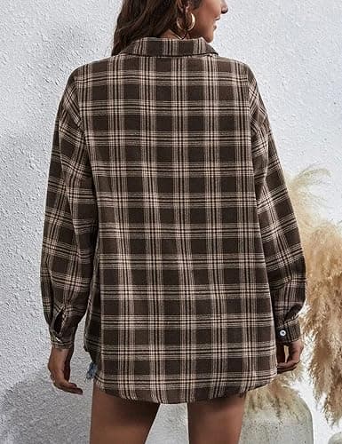 Lumister Oversized Flannel Shirt Plaid Buffalo Shirt thumbnail 6