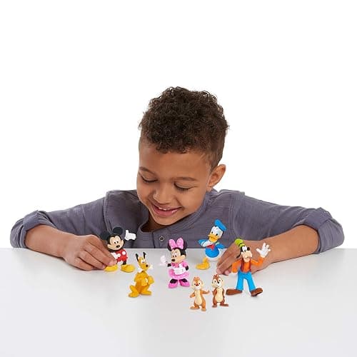 Mickey Mouse 7-Piece Figure Set, Mickey Mouse Clubhouse Toys, Officially Licensed Kids Toys for Ages 3 Up, Gifts and Presents, Amazon Exclusive thumbnail 2