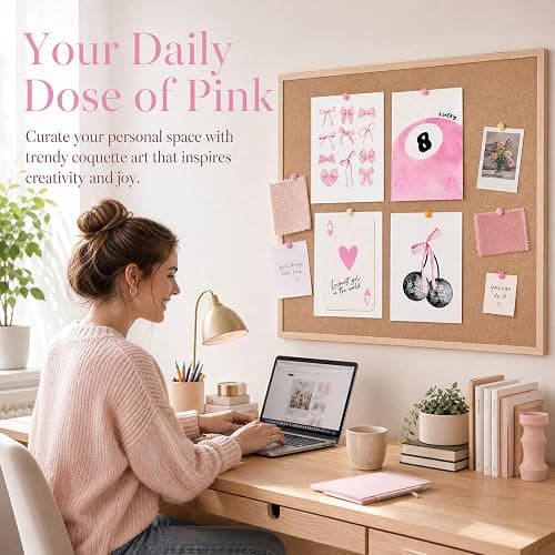4 Affiches Aesthetic Roses 20x25 cm, Posters Déco pour Chambre de Fille | Toile Résistante, Style Coquette, Motifs Roses Assortis, pour Chambre d’Ado, Mur Photo & Décoration Personnalisée thumbnail 5