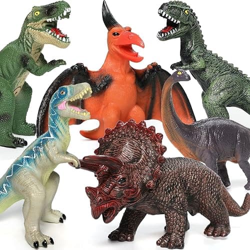 Gzsbaby 6 Piece Jumbo Dinosaur Toys for Kids 3-5 and Toddlers, Large Soft Dinosaur Toys for Lovers - Perfect Party Favors, Birthday Gifts thumbnail 6