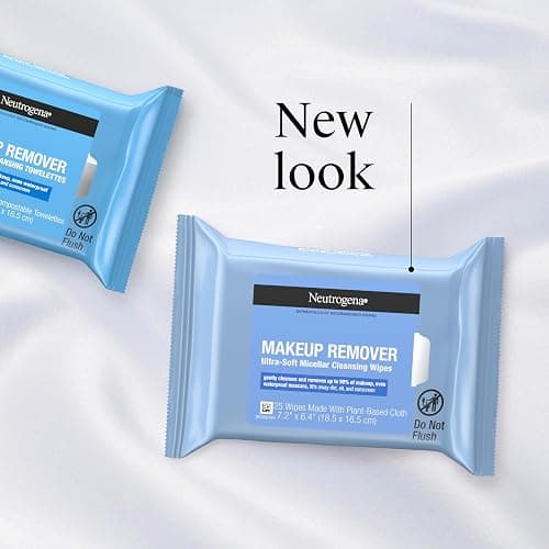 Neutrogena Makeup Remover Wipes Micellar Alcohol-Free Face Towelettes Remove Waterproof Mascara & Oil, Compostable 100% Plant-Based Cloth, Dermatologist & Ophthalmologist Tested, Twin Pack 2 x 25 ct thumbnail 3