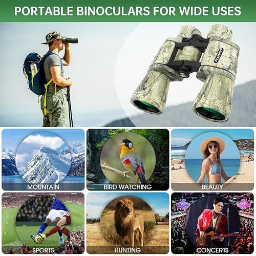 20x50 High Powered Binoculars for Adults, Waterproof Binoculars with Low Light Vision for Bird Watching Hunting Camping Travel Cruise Hiking Sports Stargazing, Unique Gifts for Men thumbnail 6