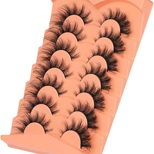 False Eyelashes Wispy Lashes Natural Look Fake Eyelashes Cat Eye Lashes Mink Fluffy Strip False Lashes Fox Eye Lashes Pack 7 Pairs ALICROWN thumbnail 6