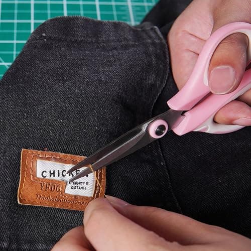 MANUFORE Pink Professional Sewing Scissors Set: Big and Small Scissors, Rotary Cutter with 3pcs Extra Blades for Cutting Fabric thumbnail 6