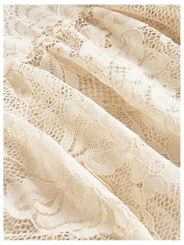 Verdusa Women's Y2k Lace Long Skirts High Waist Layered Ruffle Hem A Line Skirt thumbnail 4