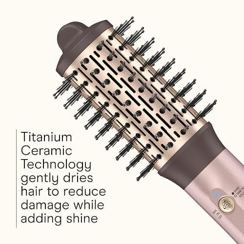 Infiniti PRO CONAIR 2" Frizz Free Round Air Brush, Hot Brush with Titanium Ceramic Technology, Ionic Control, and Detangling Bristles for Gentle Drying and Added Shine, Rose Gold thumbnail 3