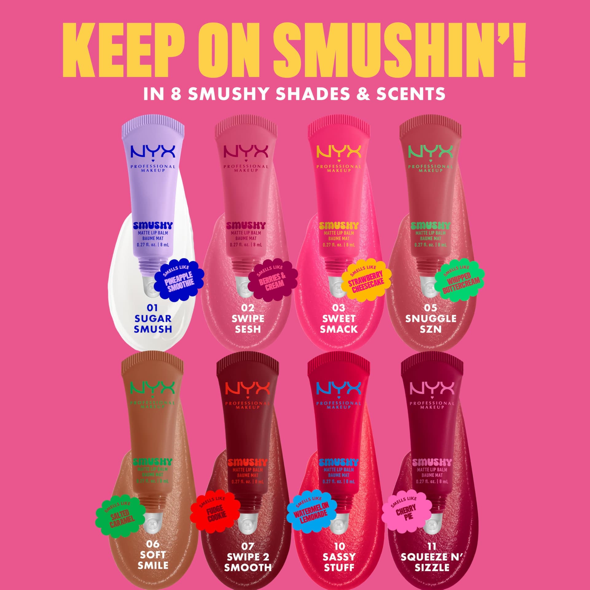 NYX Professional Makeup Smushy Matte Lip Balm, 8 ml, Squeeze n' Sizzle thumbnail 9