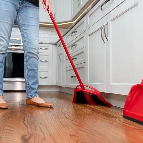 O-Cedar One Sweep Broom & Step-On Dustpan Set | Patented Wave Bristles Remove Over 99% of Dirt in One Pass | Lightweight & Quiet for Pet-Friendly Cleaning thumbnail 20