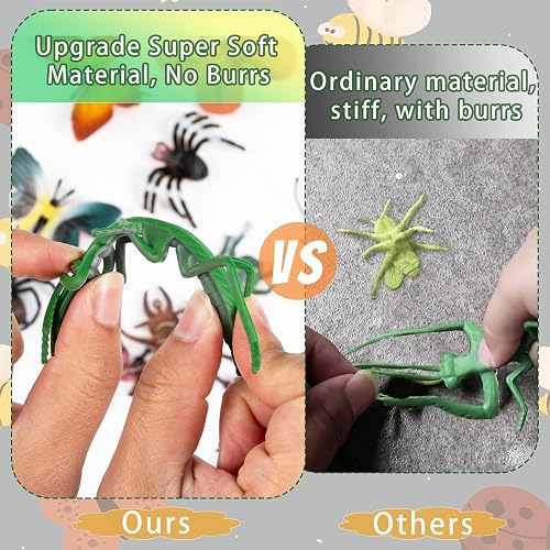 30 Pack Bug Toys Fake Plastic Bugs and Insects for Kids Toddler Halloween Birthday Party Favors Easter Valentine's Day Basket Stuffers Goodie Bag Fillers April Fool's Day Prank Gifts Fake Bugs Toys thumbnail 5