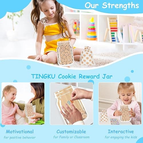TINGKU Smart Cookies Reward Jar for Kids, Class Magnetic Teacher Supplies thumbnail 6