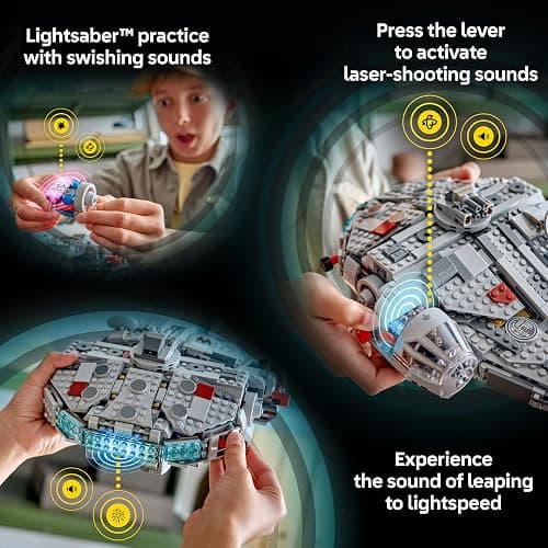 LEGO Star Wars SMART Play: Millennium Falcon Starship Building Toy for Kids - Compatible Set with 4 SMART Tags and 4 Minifigures - Gift for Boys, Girls and Fans Ages 9+ - 75426 thumbnail 7
