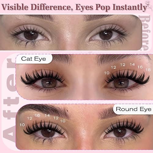Manga Lash Clusters Bunny Eyelash Clusters Spiky Cluster Eyelash Extension D-Curly Anime Lashes Clusters 130PCS DIY Lash Extensions for Baddie Girl Makeup 8-18mm Fairy Individual Lashes thumbnail 5