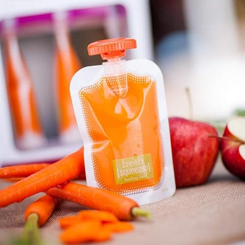 Infantino Squeeze Station, Baby Food Maker & Pouch Filler, Fill 3 Reusable Pouches at Once, Easy to Use, Dishwasher Safe, Homemade Baby Food Prep Essential, Purple thumbnail 8