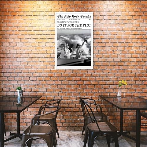 Funky Feminist Black and White Newspaper Wall Art Do It for The Plot Canvas Print Aesthetic Poster Girly Preppy Wall Decor for Bar Hot Girl Living Room Dorm Bethroom Decor 8x12inch Unframed thumbnail 3