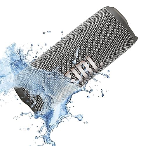 JBL Flip 6 Portable Wireless Speaker | Deep Bass Sound, IP67 Waterproof Rating | Bluetooth Audio for Outdoor, Travel, Beach, Hiking, and Home Use (Gray) with Travel Case + Microfiber Cloth thumbnail 6
