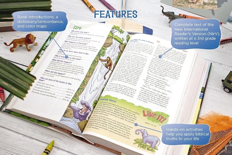 NIrV, Adventure Bible for Early Readers, Leathersoft, Pink, Full Color thumbnail 5