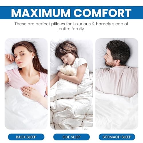 Utopia Bedding Bed Pillows for Sleeping (White), King Size, Set of 4, Hotel Pillow, Cooling Pillows for Side, Back or Stomach Sleepers thumbnail 6