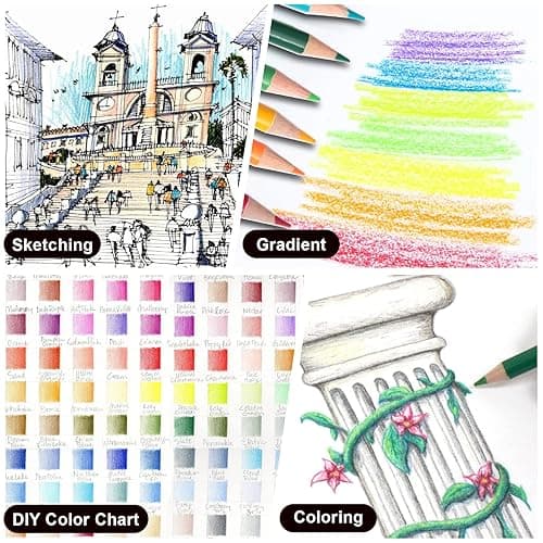 KALOUR Premium Colored Pencils,Set of 120 Colors,Artists Soft Core with Vibrant Color,Ideal for Drawing Sketching Shading,Coloring Pencils for Adults Beginners kids… - 120 thumbnail 4