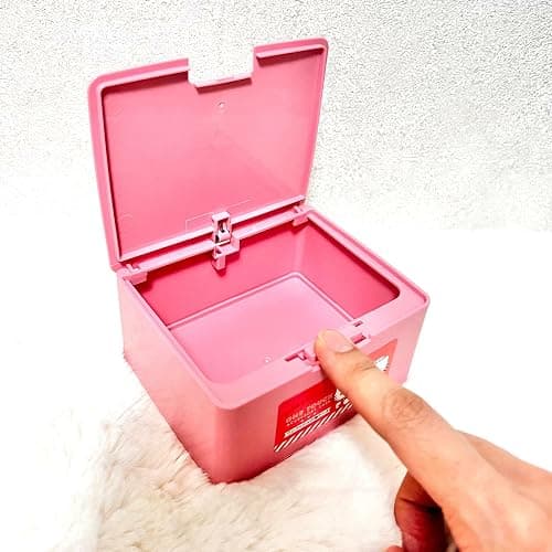 can do My Melody One push One Touch Open Type Lid Accessory Cosmetics Case Box W4.2 × H3.5 × D2 inch,Multicolor, Japanese, pink, 32773 thumbnail 3