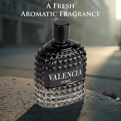 Valencia UOMO for Men Eau De Parfum - Woody Aromatic Fragrance - Floral Twist Blended with a Cool Facet of Mineral Notes & Salt - Edgy yet Masculine Scent - Cologne or Everyday Use - 100ml Bottle thumbnail 4
