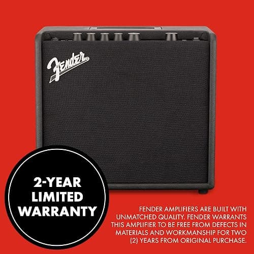 Fender Mustang LT25 Guitar Amp, 25-Watt Combo Amp, with 2-Year Warranty, 30 Preset Effects with USB Audio Interface for Recording thumbnail 7