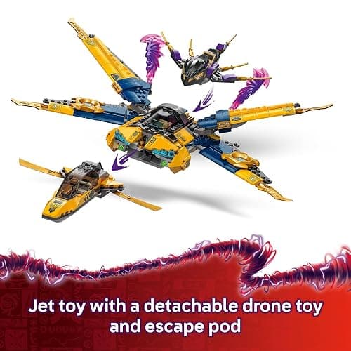 LEGO NINJAGO Ras and Arin's Super Storm Jet Toy - Building Toy for Kids, Boys and Girls, Ages 8+ - Airplane Toy with Detachable Drone and 3 Minifigures - Gift Idea for Birthdays - 71833 thumbnail 4
