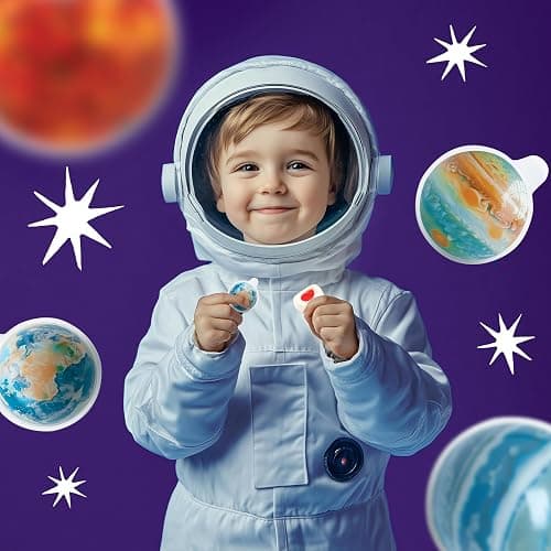 Planet Mix Gummy Balls Candy - 19 Ounce Jar (30 Count) - Strawberry Jam Center - Individually Wrapped Chewy Candy - Planets Filled Gummies by Funtasty thumbnail 4