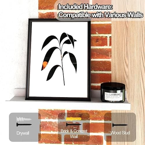 Solrot White Floating Shelves for Wall Decor, Wall Mounted Wood Storage Shelf for Bedroom, Living Room, Bathroom, Kitchen, Nursery, Display Picture Ledge Shelf with Lip Set of 2-14 Inches, White thumbnail 6
