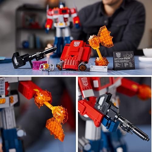 LEGO Icons Optimus Prime 10302 Transformers Figure Set, Collectible Transforming 2-in-1 Robot and Truck Model Building Kit for Adults, Perfect for Display or Play thumbnail 4
