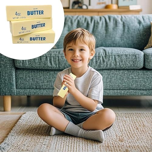 Butter Squishy, Cheese Squishy, Salted Butter Design Stress Relief Squishies for Desk, 4oz Replica Sensory Fidget for Adults, Funny-Themed Office Decor (1PCS) thumbnail 7