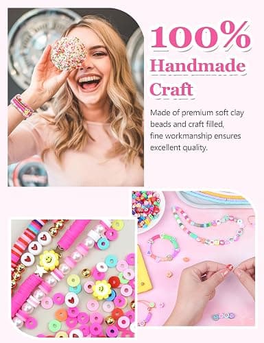 Newlibery Beaded Bracelets Band Compatible with Apple Watch 38mm 40mm 41mm 42mm (S10/11) Women Cute Fancy Preppy Handmade Elastic Stretch Strap for iWatch Series 11/10/9/8/7/6/5/4/3/2/1/SE (XS) thumbnail 5