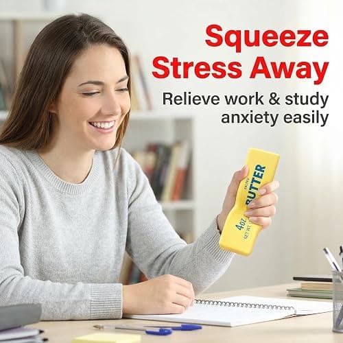 Slow Rising Squishy Toy Non Toxic PU Durable Portable Fidget Stress Relief Dumping Squishy Cheese Squishy Ideal for All Ages Relaxation and Mood Enhancement Travel Friendly Easy to Carry (Butter) thumbnail 5