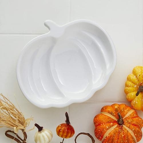 SKL Home Harvest Pumpkin Vanity Tray, White thumbnail 2