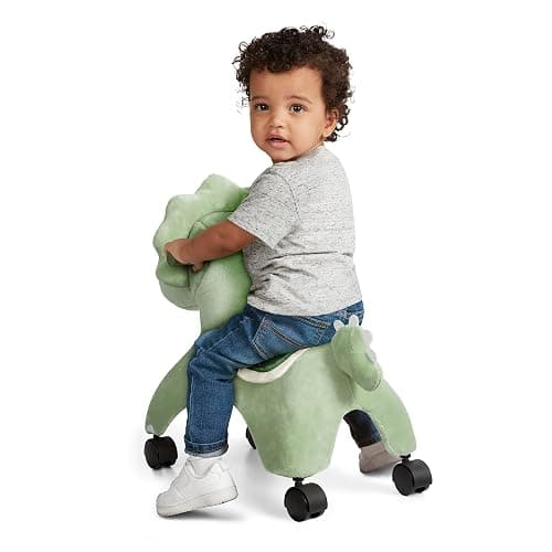 Radio Flyer Dash The Rolling Dinosaur Ride On, Ages 1-3, EZ-Glide 360-degree Wheels, Easy Grip Handles, Soft Plush Face, Ideal for Active and Imaginative Play, Toddler Ride On Toys thumbnail 6