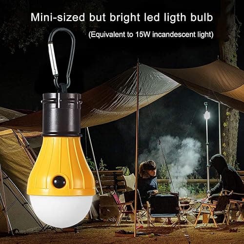 LED Camping Tent Lantern, Portable Outdoor Waterproof Emergency Light Bulb | Battery Powered with Clip Hook, Super Bright, for Hiking, Party，Camping, Fishing, Power Failure (5 Packs, Multi-Color) thumbnail 5
