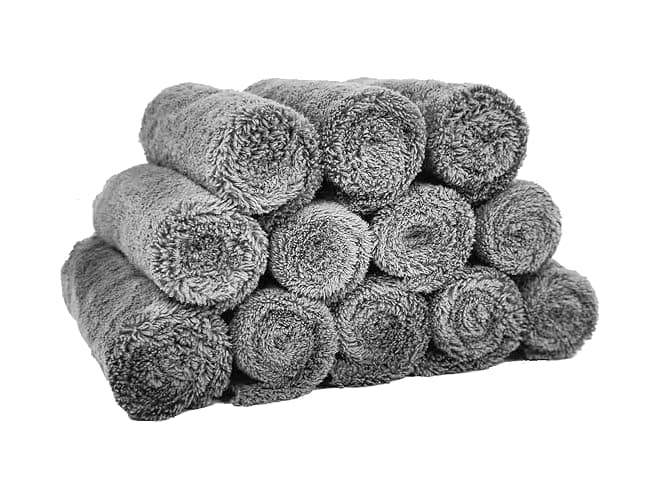 Kyapoo Baby Washcloths 12 Pack 12x12 Inches Microfiber Coral Fleece Extra Absorbent and Soft for Newborns, Infants and Toddlers-Grey thumbnail 4