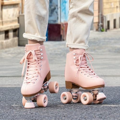 Tuosamtin Roller Skates for Women/Youth with Height Adjustable stoppers Retro Quad Roller Skates for Outdoor and Indoor thumbnail 4