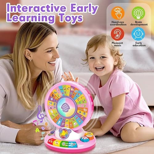 Toys for 1 2 3 Years Old Boys Girls, Musical Spin & Sing Alphabet Zoo with Lights & Sounds, Learning Educational Toys for Toddler 1-3, Christmas Birthday Gifts for Baby Kids Age 6-9-12-18 Months thumbnail 6
