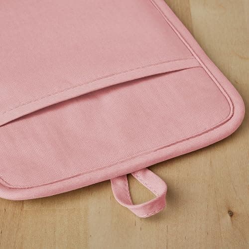 KitchenAid Ribbed Soft Silicone Pot Holder 2-Pack Set, Dried Rose, 7"x9" thumbnail 4