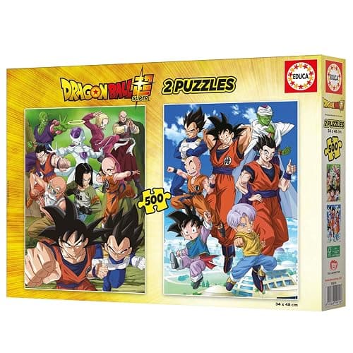 Educa - Dragon Ball | 2 Puzzlepackungen mit jeweils 500 Teilen. Messen: 34 x 48 cm. Beinhaltet die puzzlekleber FixPuzzle. Seit 11 Jahren (19915) thumbnail 3