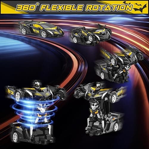 BLUEJAY Transform Rc Cars for Boys 4-7 8-12, 2.4Ghz Remote Control Car 1:18 Scale Transforming Robot, One-Button Deformation 360° Rotation Car Toy Gifts for Boys 3-5 thumbnail 4