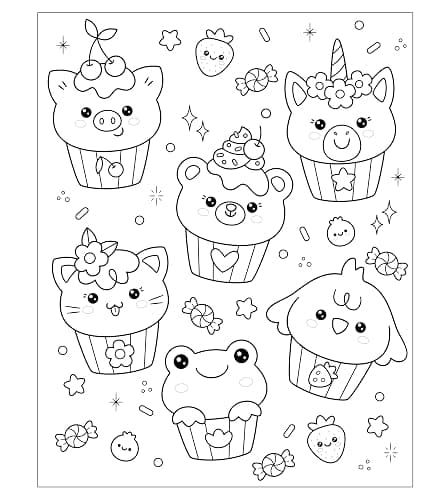 Mangatopia: Baby Animals: A Cute and Cuddly Coloring Book thumbnail 2